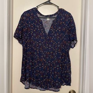 Old Navy Paisley Short Sleeve Shirt